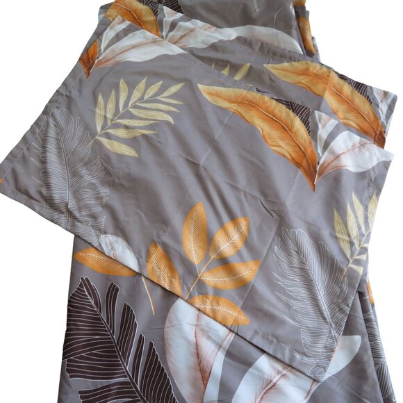 Queen Duvet Cover Set 90 x 88 Reversable 2 Shams Multicolor Tropical New - Picture 7 of 11